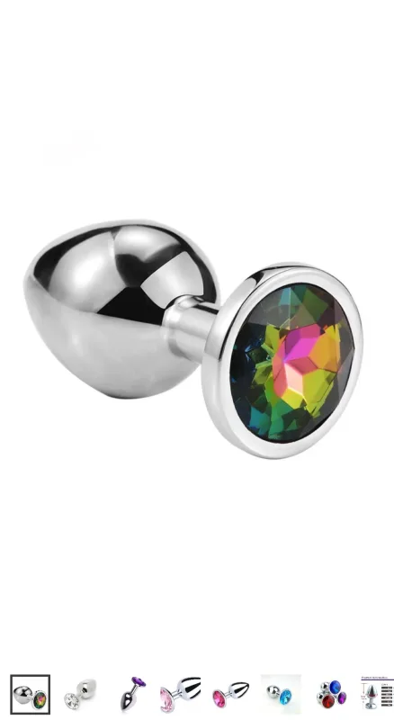 Анальна пробка Swarovski Crystal Plug медична сталь