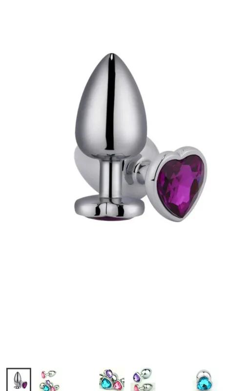 Анальна пробка сердечком Swarovski Love Crystal