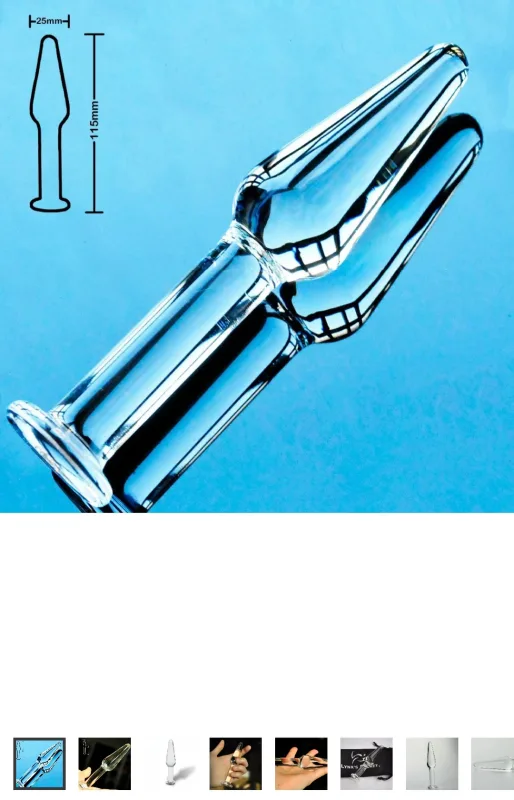 Анальна пробка Ice Plug S 2,5 см скло для початківців