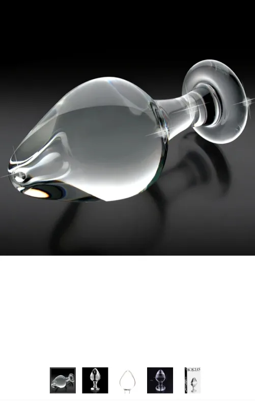 Анальна пробка Ice Plug 5.0 величезна скляна
