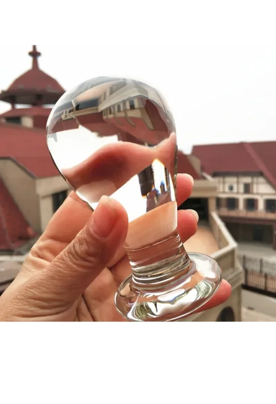 Анальна Пробка скло Butt Plug Hollow Glass Anal 40 мм