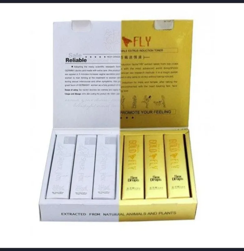 Жіночий збудник Шпанська мушка + Срібна лисиця (Spanish Gold Fly + Silver Fox) 6+6 штук