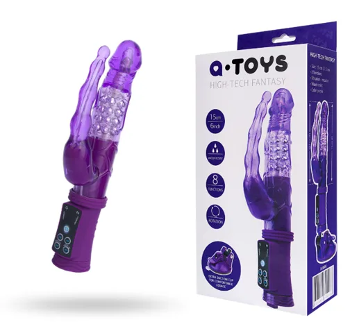 Анально-вагінальний вібратор Toyfa A-Toys на присосці