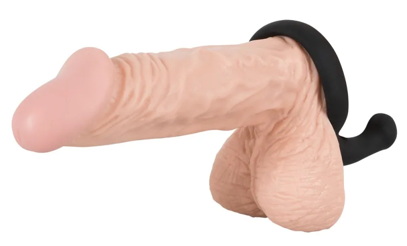Ерекційне кільце + масажер простати- Black Velvets Cock RIng