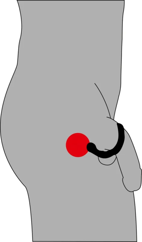 Ерекційне кільце + масажер простати- Black Velvets Cock RIng