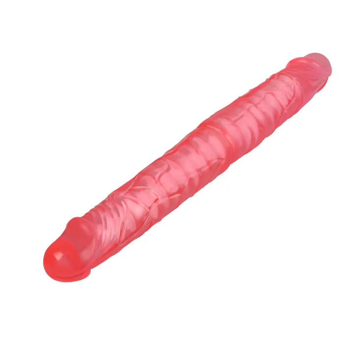 Двосторонній фалоімітатор - Elastic Jelly Double Dong Pink