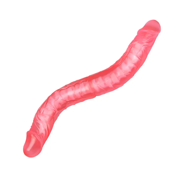 Двосторонній фалоімітатор - Elastic Jelly Double Dong Pink