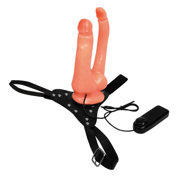 Жіночий страпон - Ultra Passionate Double Harness Flesh Vibrating