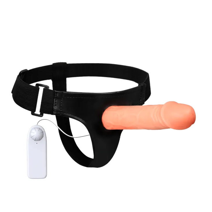 Страпон - Vibrating Strap On Flesh, 190x40 мм