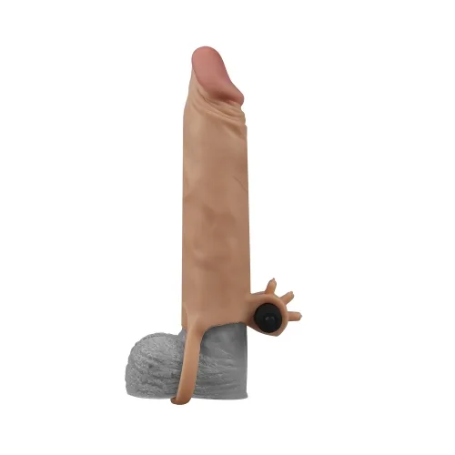 Насадка-подовжувач на пеніс - Pleasure X-Tender Vibrating Penis Sleeve Flesh 2"