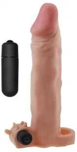 Насадка-подовжувач на пеніс - Pleasure X-Tender Vibrating Penis Sleeve Flesh 2"