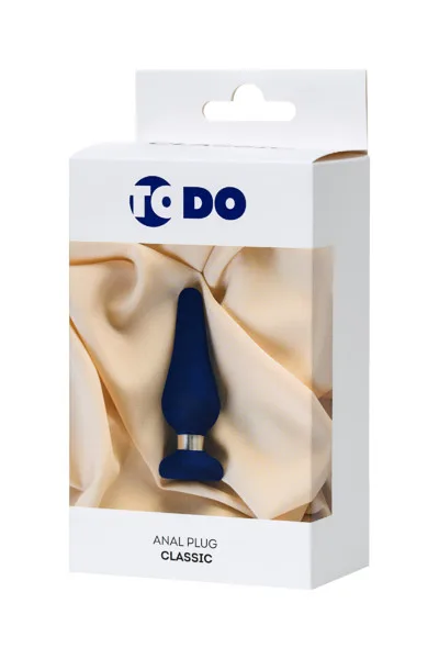 Анальна пробка ToDo By Toyfa Classic, силікон, синя, 11,5 см, ø 3,7 см