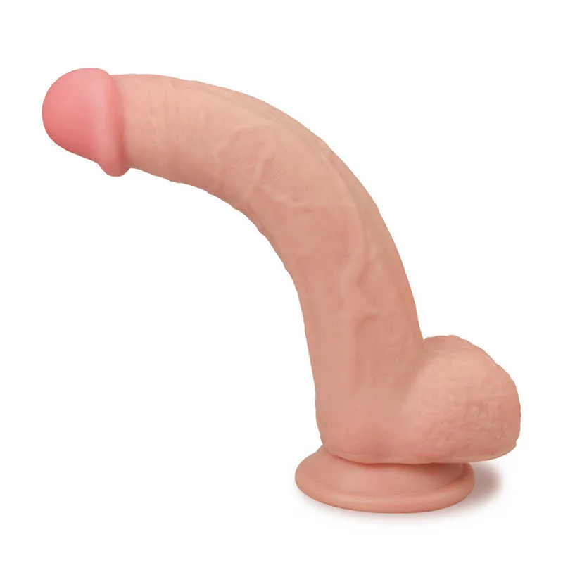 Фалоімітатор із мошонкою - Sliding Skin Dual Layer Dong 8.5"