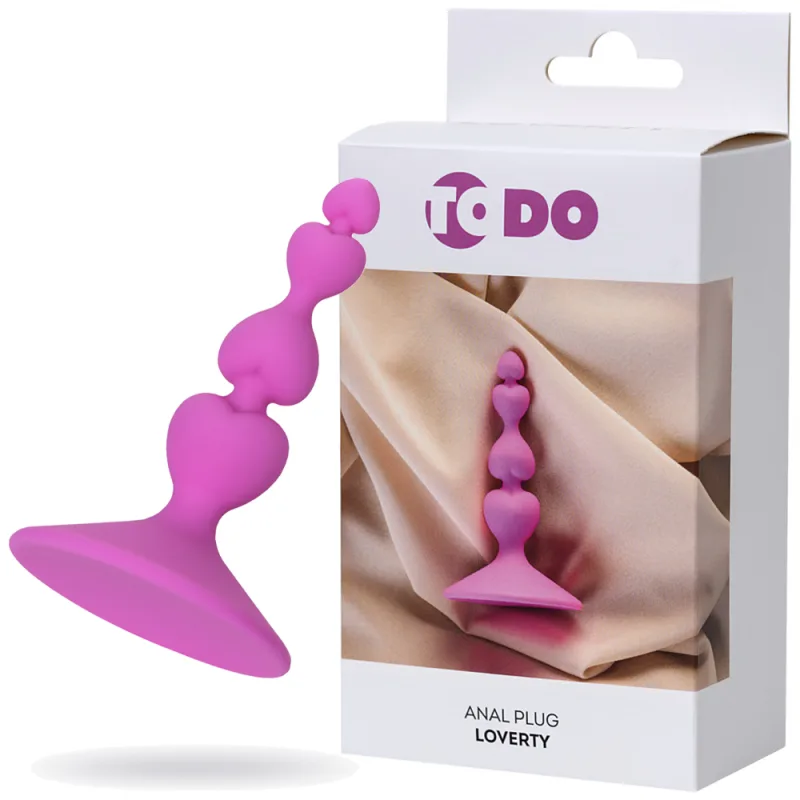 Анальна пробка ToDo By Toyfa Loverty, силікон, рожева, 8 см, ø 2,3 см