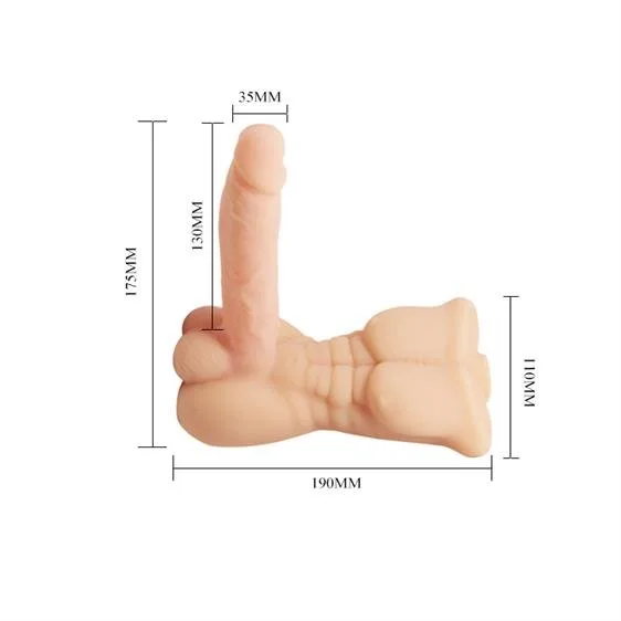 Вібратор - Temptation Bigger Man Vibrating Dildo Flesh
