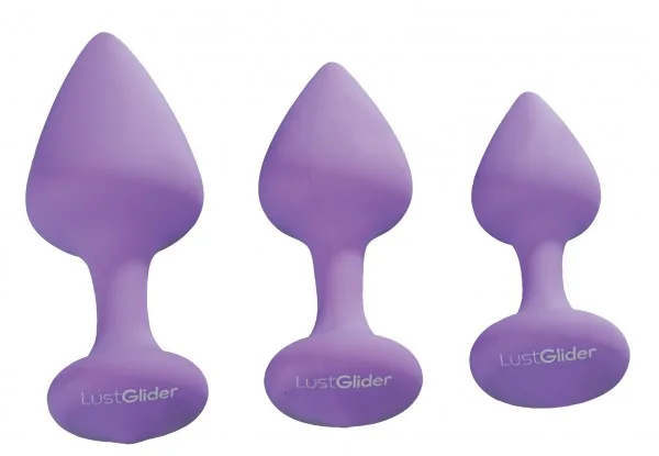 Набор анальных пробок - LustGlider Classic Plug Set Lila