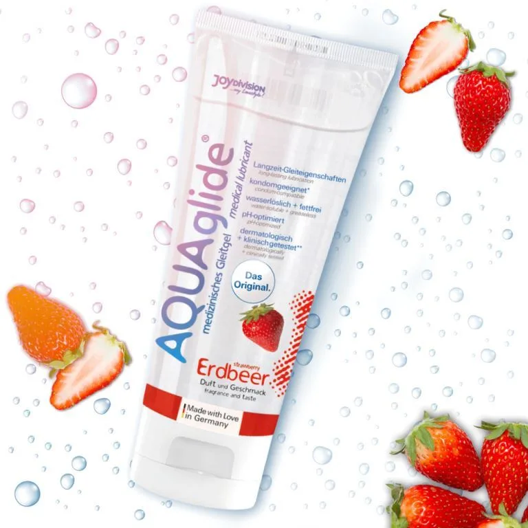 Лубрикант - AQUAglide Strawberry (полуниця), 100 мл