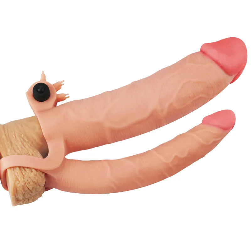 Насадка на член - Vibrating Double Penis Sleeve Add 3