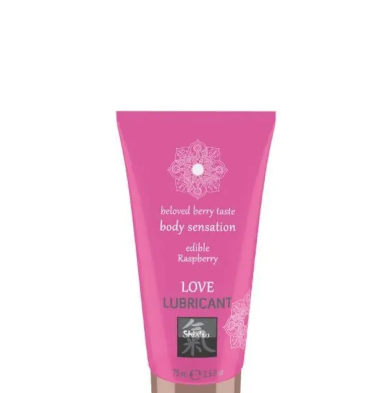Їстівний лубрикант "малина" SHIATSU Love Lubricant Body Sensation Edible, 75 мл.