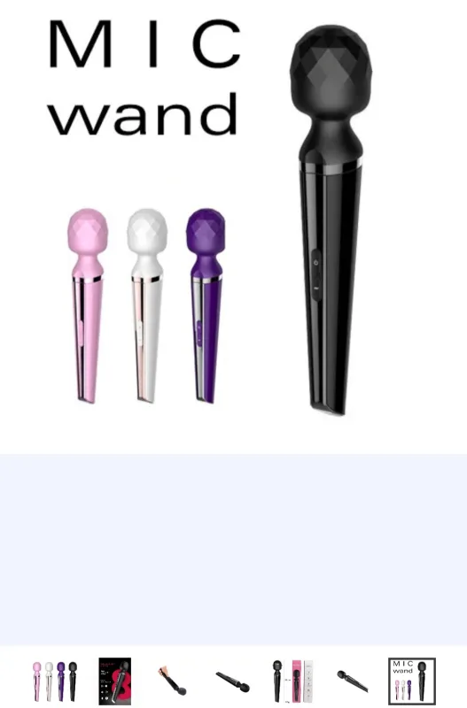 Вібромасажер на акумуляторі MIC-Wand вібратор із USB зарядкою
