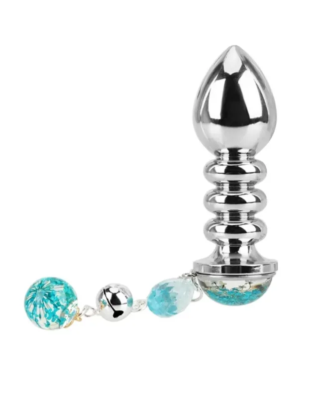 Анальна пробка з квіточкою Anal Plug Stainless Steel Butt Plug