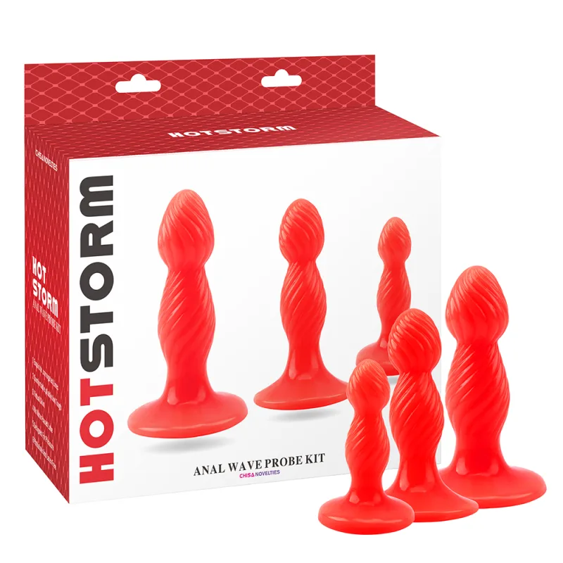 Анальні пробки - Hot Storm Anal Wave Probe Kit
