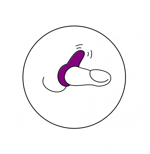 Віброкільце - Vibratissimo Curly, фіолетове