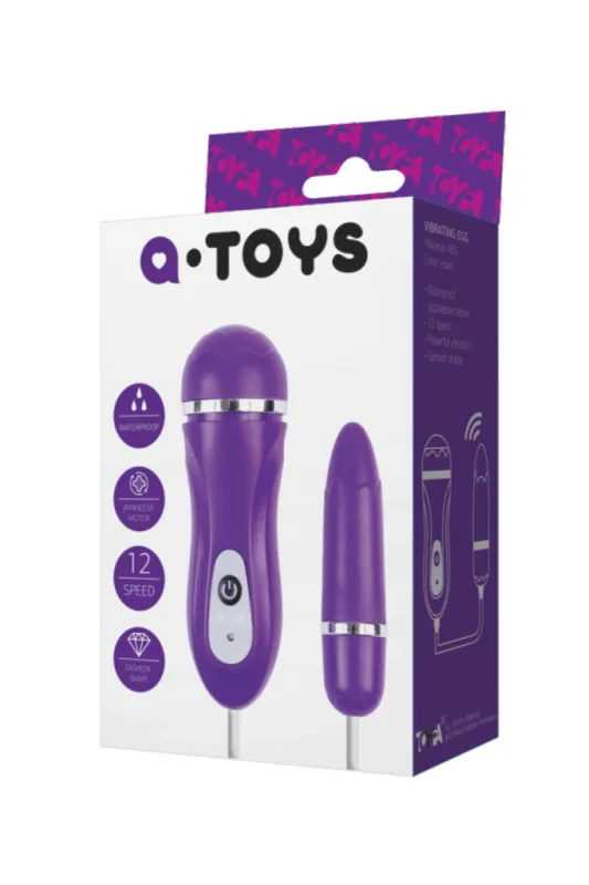 Віброяйце Toyfa A-Toys, ABS пластик, фіолетовий