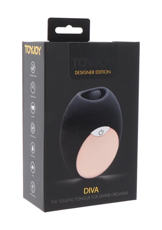 Вібратор -Diva Mini Tongue Black