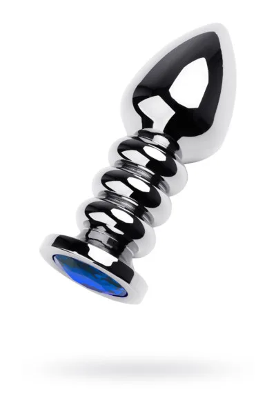 Silver anal plug TOYFA 8,5 cm, diameter 2,5-3,8 cm