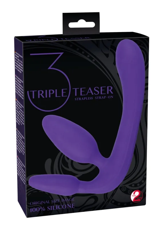 Жіночий страпон - Triple Teaser Strapless Strap-On