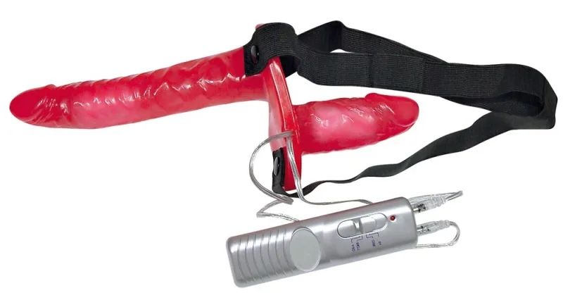 Страпон - Bad Kitty Vibrating Strap-On Duo