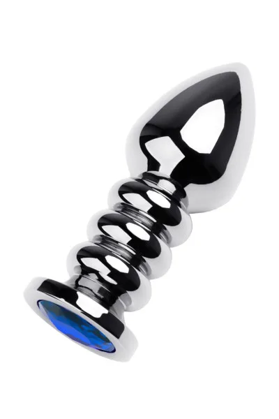 Silver anal plug TOYFA 8,5 cm, diameter 2,5-3,8 cm