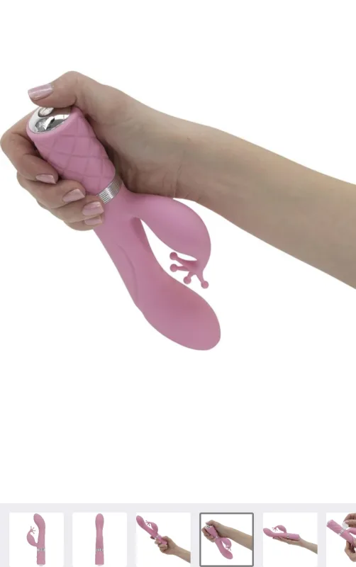 Роскошный вибратор-кролик Pillow Talk - Kinky Pink с кристаллом Сваровски