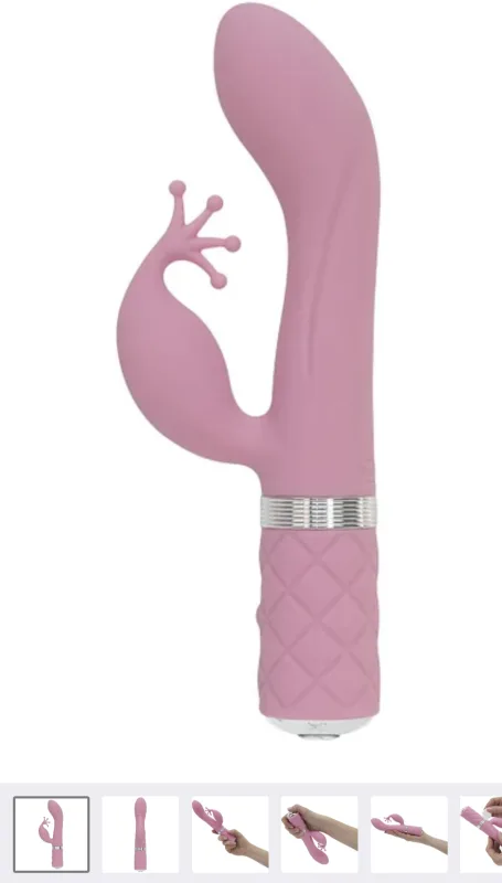 Роскошный вибратор-кролик Pillow Talk - Kinky Pink с кристаллом Сваровски