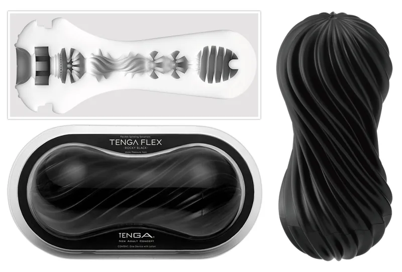 Мастурбатор - Tenga Flex Rocky Black
