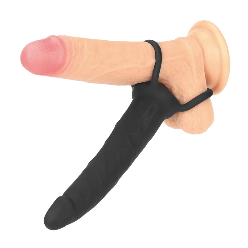 Насадка для подвійного проникнення - Silicone Fantasy Double Prober Black