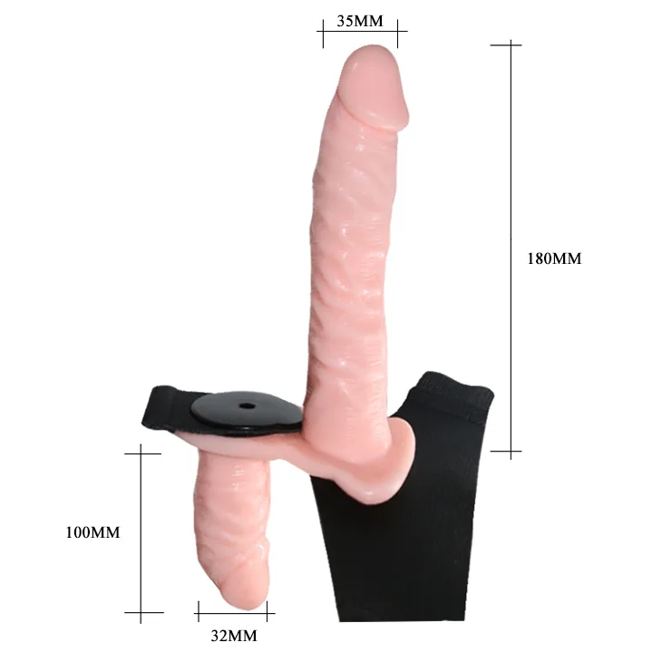 Жіночий страпон - Ultra Passionate Harness Doble Heads Flesh Vibrating