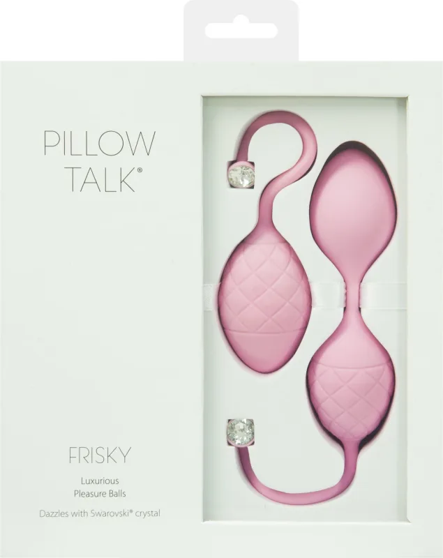 Розкішні вагінальні кульки PILLOW - Frisky Pink з кристалом