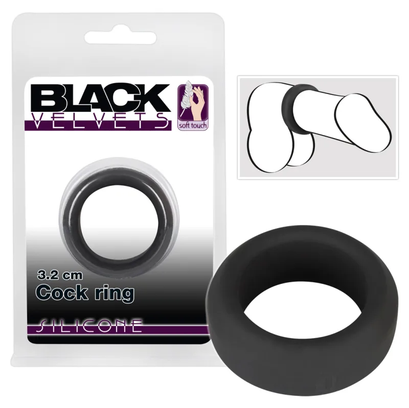 Ерекційне кільце - Black Velvets Cock 3.2 см