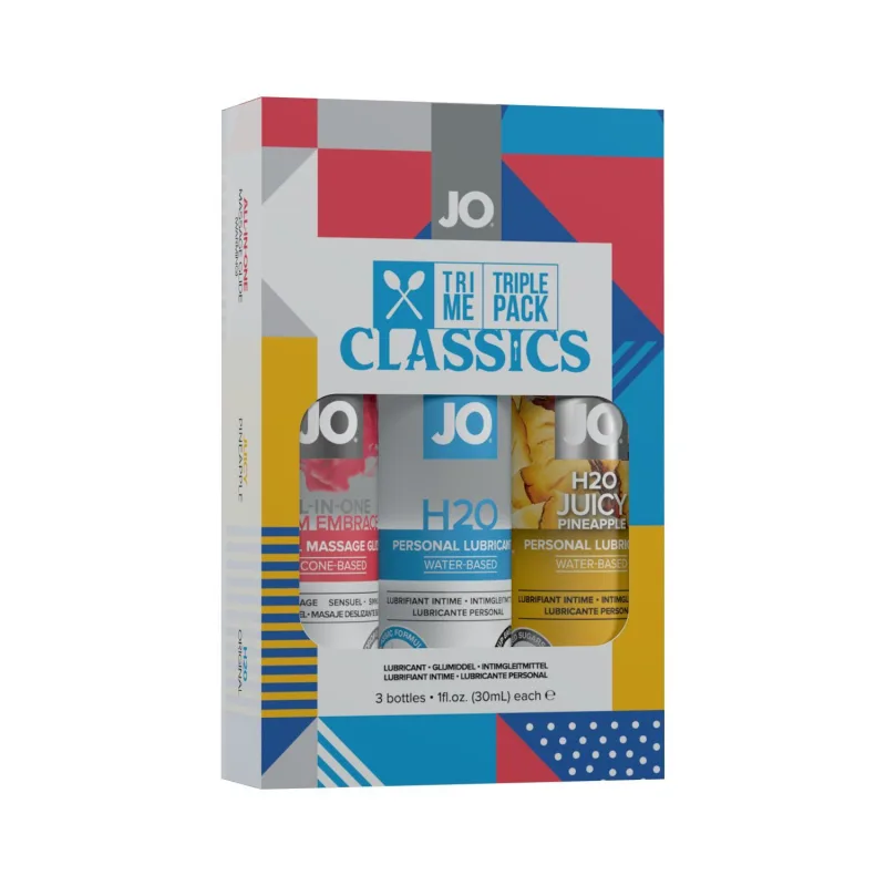 Набір System Triple Pack - Classics (3 х 30 мл) водна, силіконова та смакова змазки