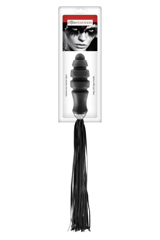 Флоггер з ручкою для проникнення Fetish Tentation Whip