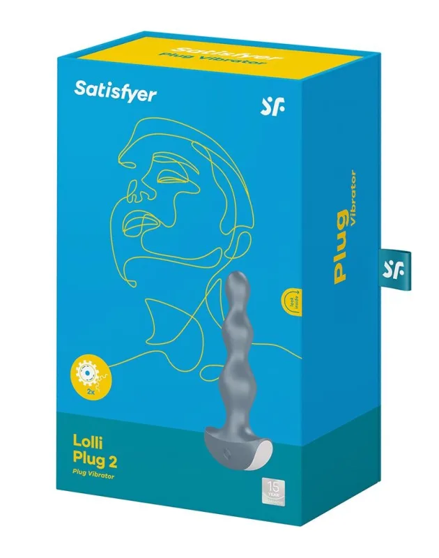 Анальний стимулятор-намистини з двома моторами Satisfyer Lolli-Plug 2 Ice blue