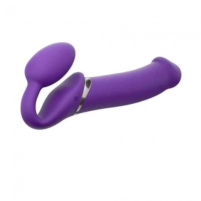Безремінний страпон з вібрацією Vibrating Violet XL, діаметр 4,5см, пульт ДК