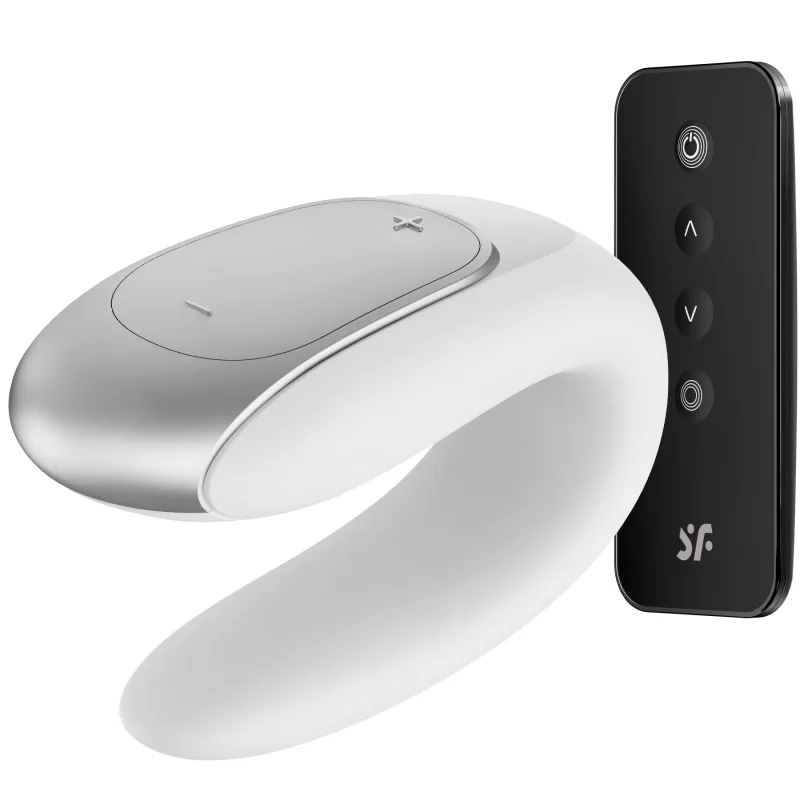 Смарт-вібратор для пар Satisfyer Double Fun (White) з пультом д/к