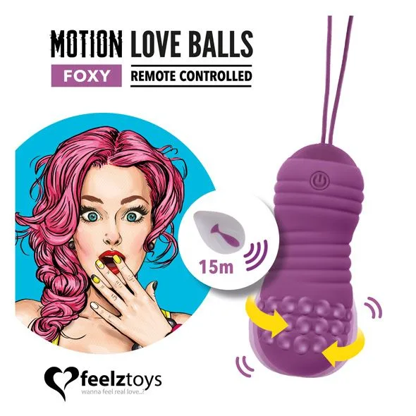 Вагінальні кульки з перлинним масажем FeelzToys Balls Foxy з пультом ДК