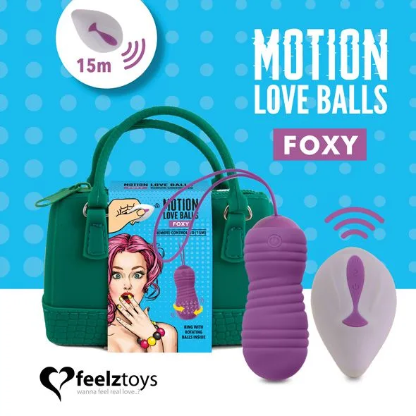 Вагінальні кульки з перлинним масажем FeelzToys Balls Foxy з пультом ДК