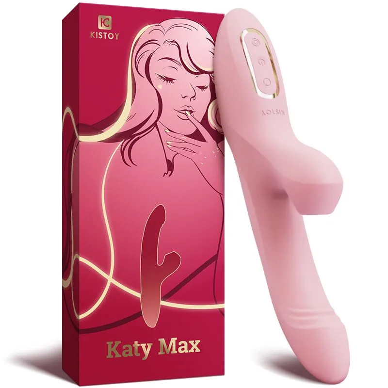 Вібратор-кролик з обертанням ствола та вакуумною стимуляцією KisToy Katy Max