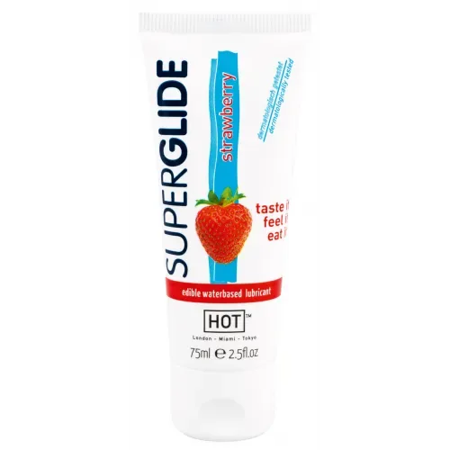 Їстівний лубрикант на водній основі Superglide Strawberry, 75мл