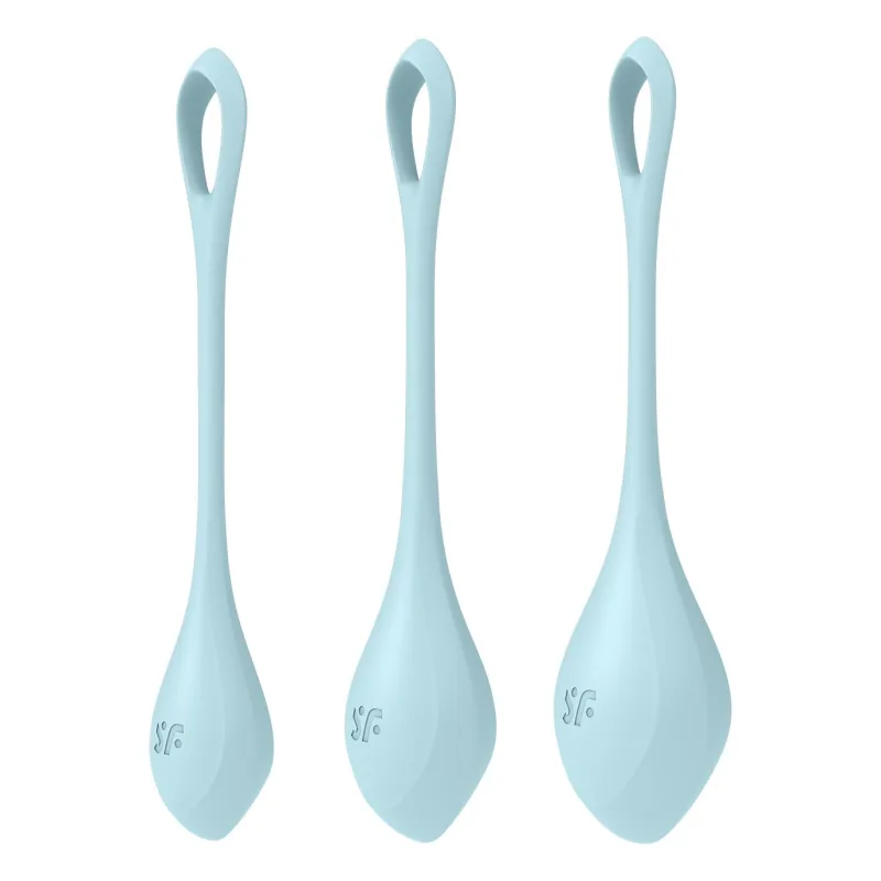 Набір вагінальних кульок Satisfyer Yoni Power 2 Light Blue, діаметр 2-2,5-3см, вага 22-44-73гр